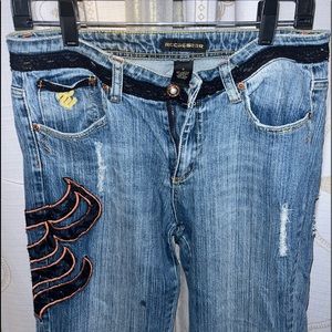 Rocawear Wide Bootcut Jeans With Embellished Details Size 9